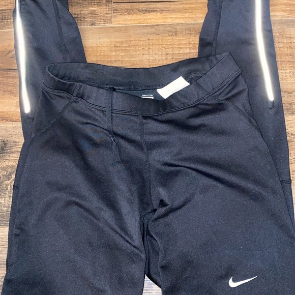NIKE FIT DRY PANTS/leggings Size Small, Zipper at Ankles, reflective knees - Picture 4 of 7